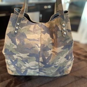 Rebecca Minkoff Suede Bird Camo Tote Bag